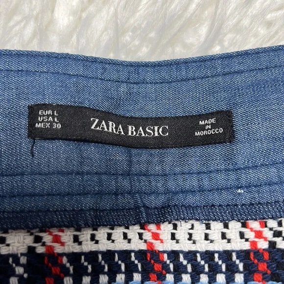 Zara Button Up Tweed Mini Skirt With Pockets And Frayed Hem - Picture 8 of 14